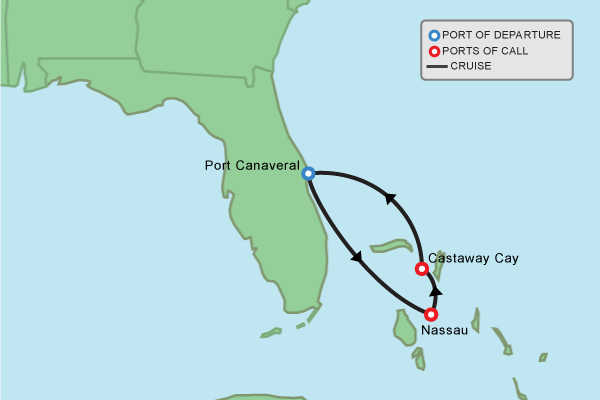 Cruise itinerary map